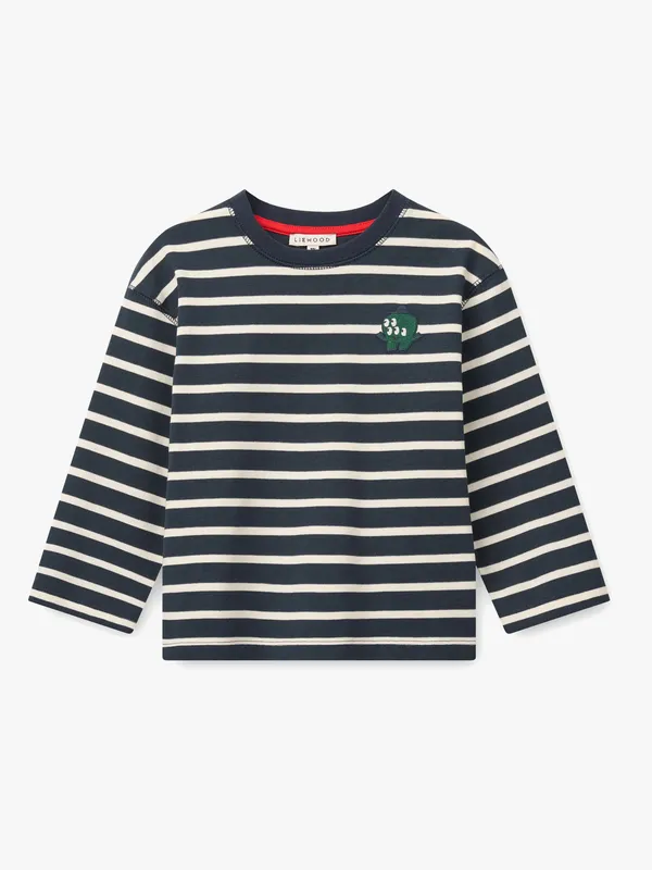 LIEWOOD Tyler T-shirt, Y/D Stripe Classic Navy / Creme De La Creme, 98-104