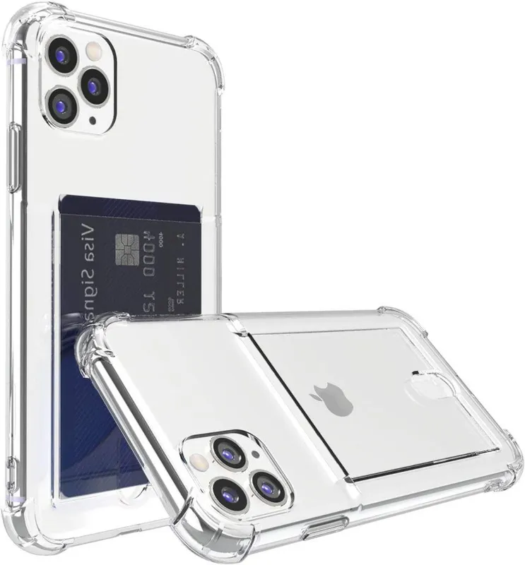 iPhone 11 Pro Transparent iPhone Skal med Korthållare