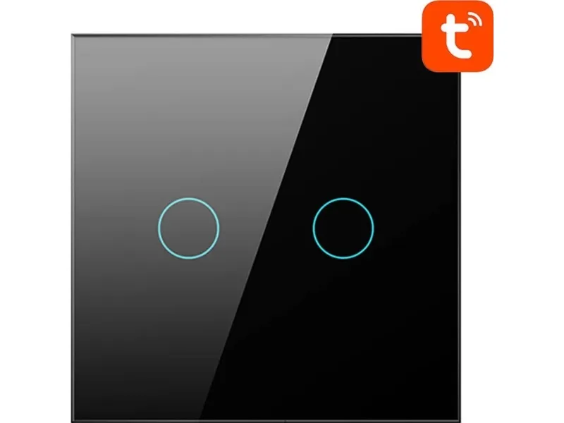 Avatto Smart Light Switch WiFi TS02-EU-B2 2 way (black)
