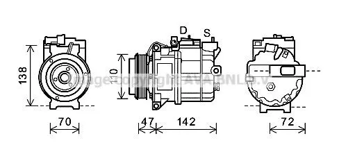 AC-kompressor AVA COOLING SYSTEMS AUK208