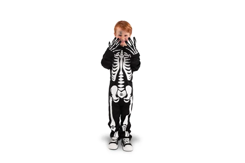Utklädnad Halloween - Skelett & handskar