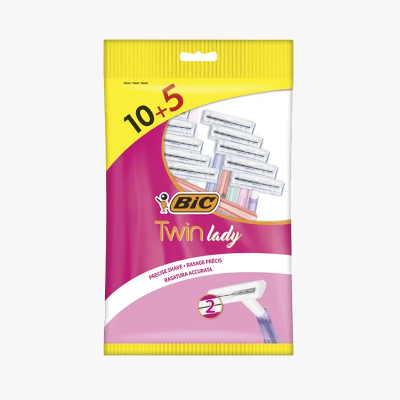 BIC Twin Lady Rakhyvlar 15-pack