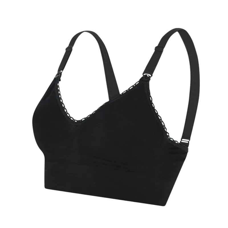 momkind Amningsbh utan bygel Svart M/L