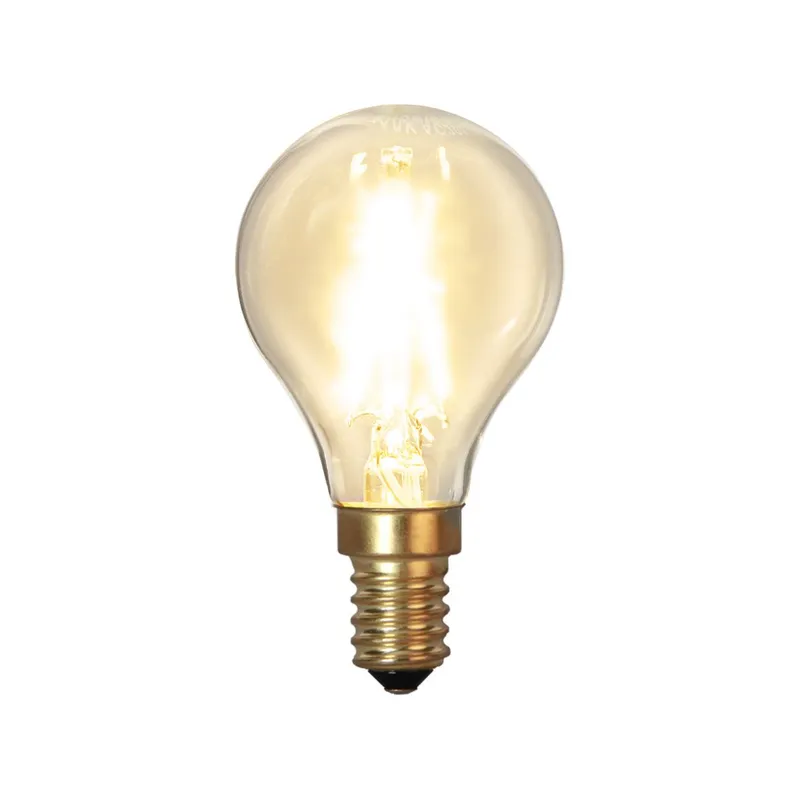 Glödlampa LED Klar filament E14 P45 2100K 120lm