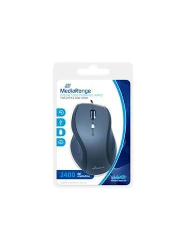 MediaRange - mus - Mouse - Optic - 5 knappar - Grå