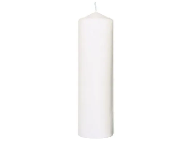 Väls ljus Duni blockljus, 22 x 7 cm, vit, 10-pack
