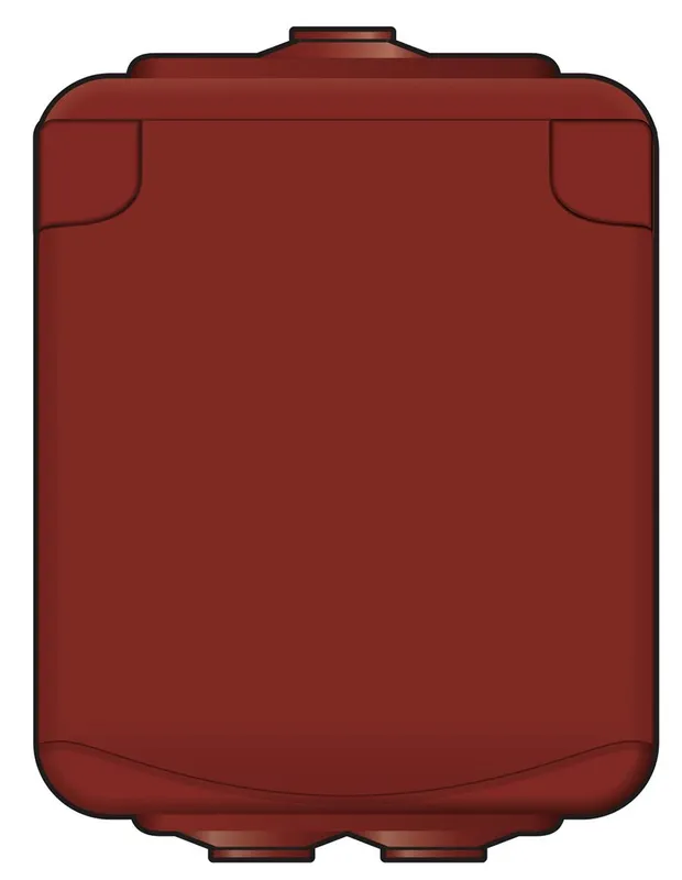 Norwesco 460010 Vägguttag 1-vägs, IP44, faluröd