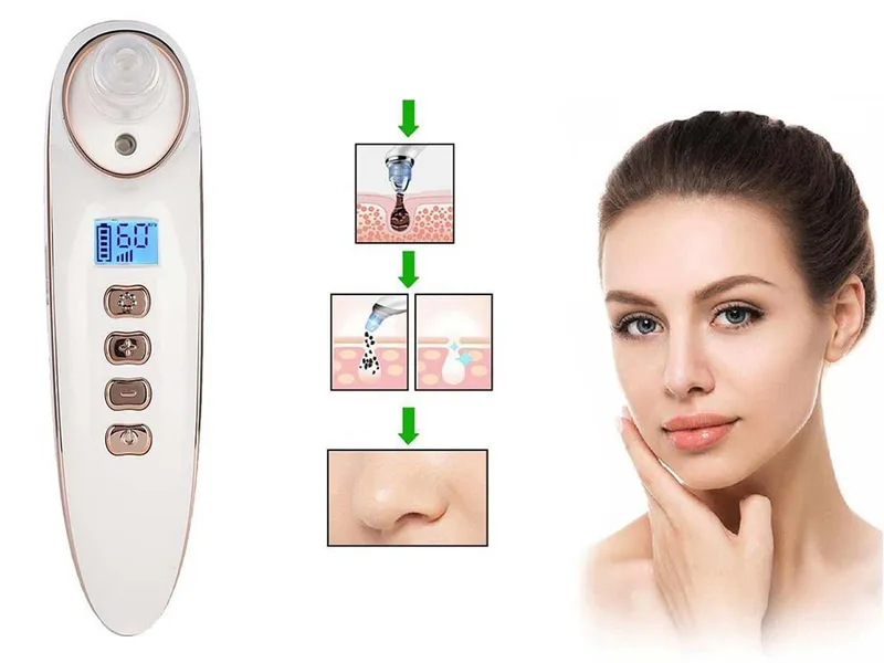Pormaskborttagare med LCD-display – Vit