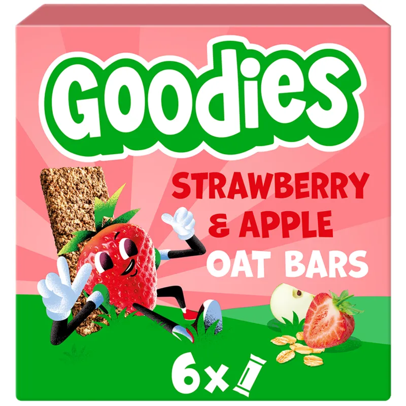 Goodies Havrebar Jordgubb & Äpple 23 g 6-pack