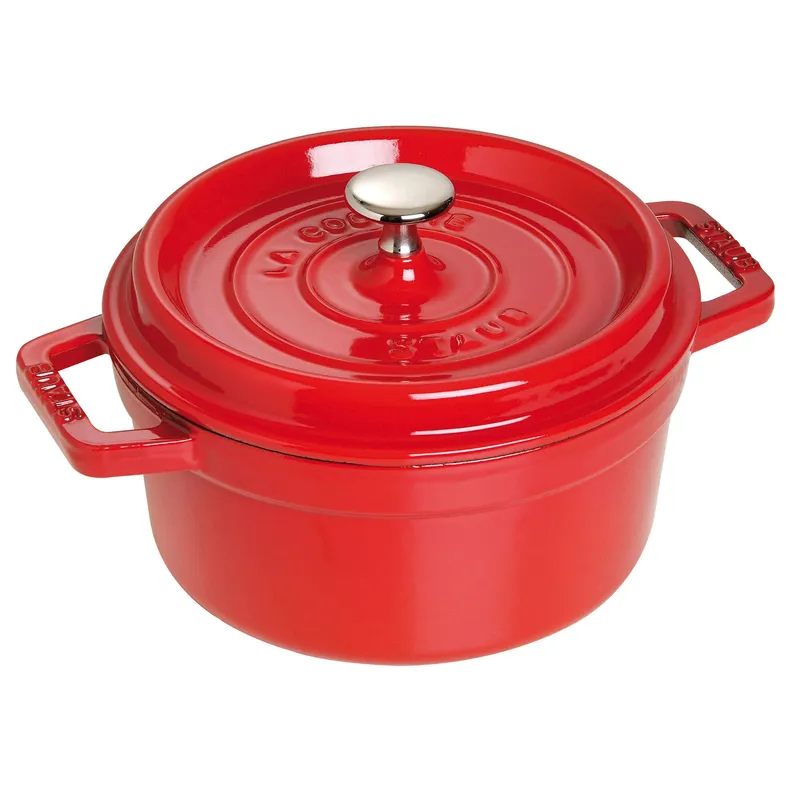 Staub La Cocotte rund gjutjärnsgryta 18 cm / 1,7 liter, körsbärsröd