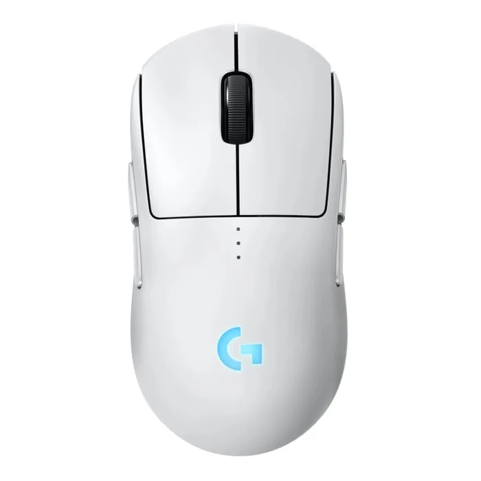 Logitech G PRO 2 – Mus – gaming – höger- och vänsterhänta – optisk – 8 knappar – trådlös, kabelansluten – 2.4 GHz, USB – USB Logitech LIGHTSPEED-mottagare – vit (#3410)