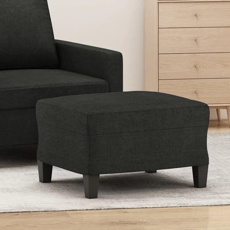 vidaXL Fotpall svart 60x50x41 cm tyg (#6342)