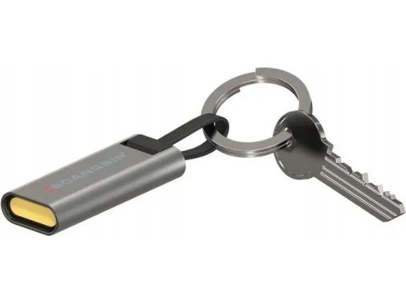 Dimbar nyckelringslampa med integrerad USB-laddkabel. Scangrip