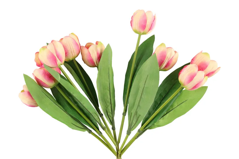 Konstgjord växt - Tulpanbukett 41 cm - Gammelrosa
