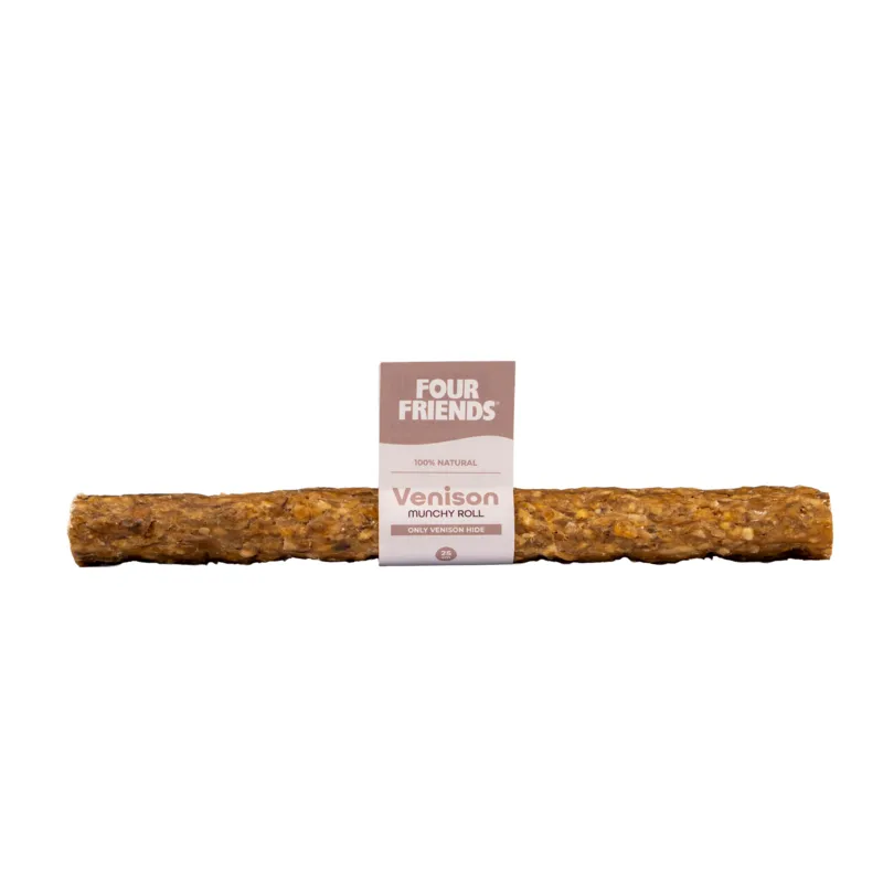 Natural Chews Venison Munchy Roll till Hund - 25 cm