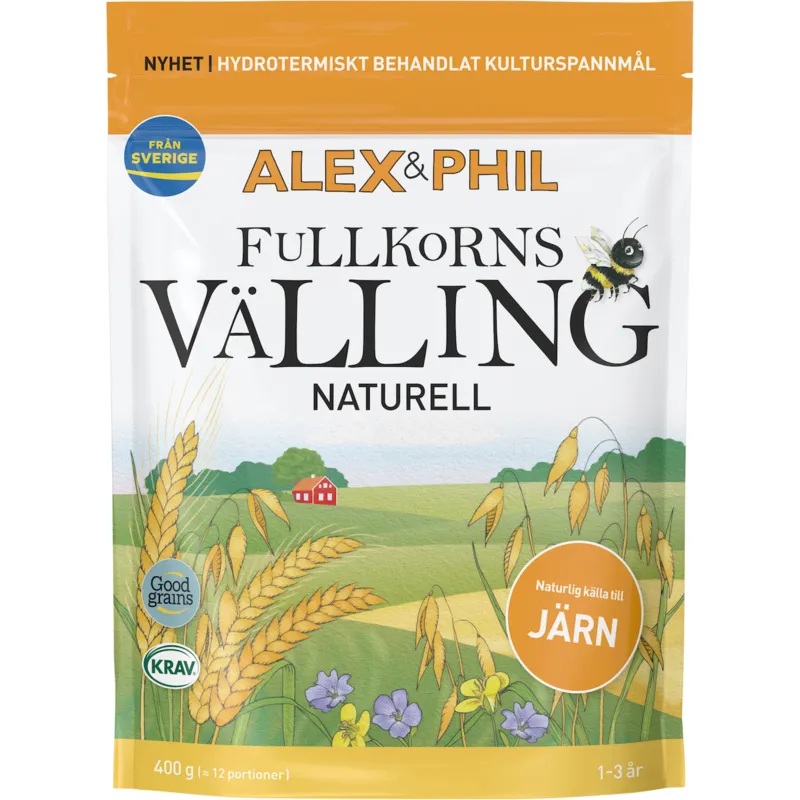 Alex&Phil Fullkornsvälling EKO 1-3 år 400 g