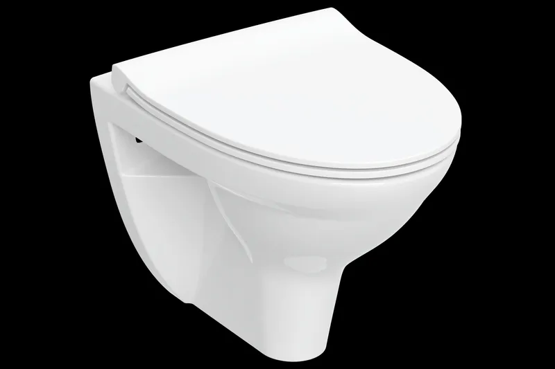 Ifö Spira classic wall-hung toilet including seat with lid, white