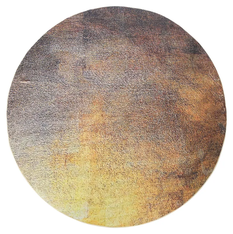 Rund matta - Oristano (brun/guld) (Storlek: Ø 160 cm)