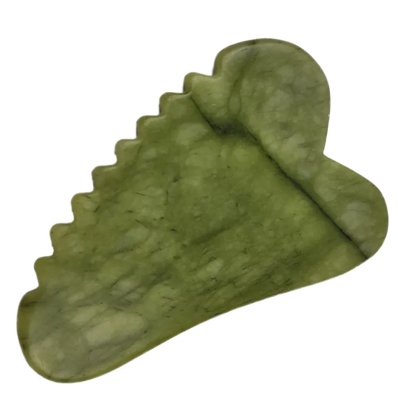Gua Sha Skrapa – Grön Stor Taggar