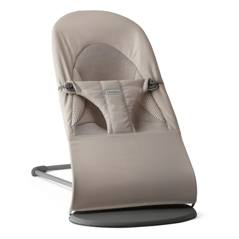 BabyBjörn Bliss Tri Fabric Babysitter Vävd/Jersey, Sandgrå