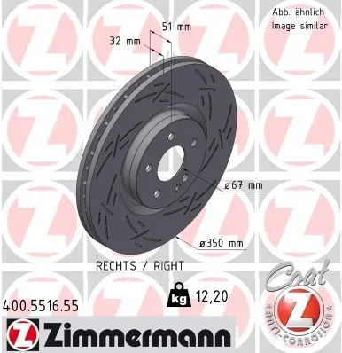 ZIMMERMANN 400.5516.55 Bromsskiva