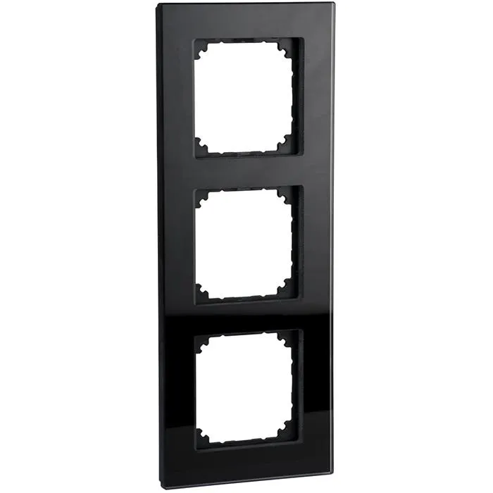 Schneider Electric Exxact Solid Ram glas, svart 3 fack