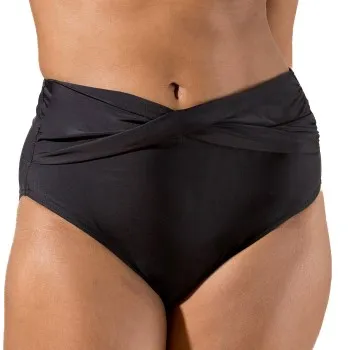 Trofe Solid C-Cut Twist Brief Svart 38 Dam