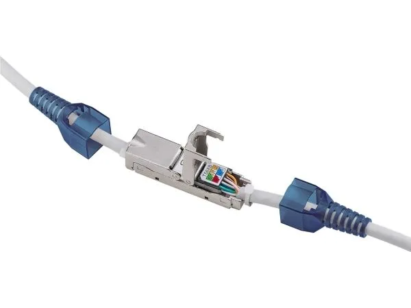 Pro toolless cable connector CAT 6A STP shielded - Silver