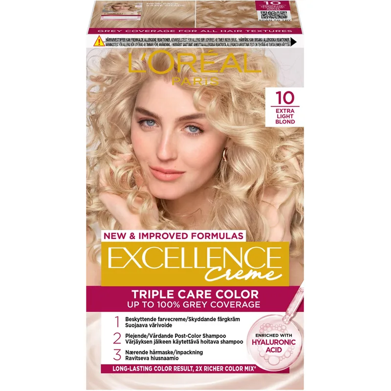 L'Oréal Paris Excellence Creme Permanent Hårfärg 10 Extra Light Blonde