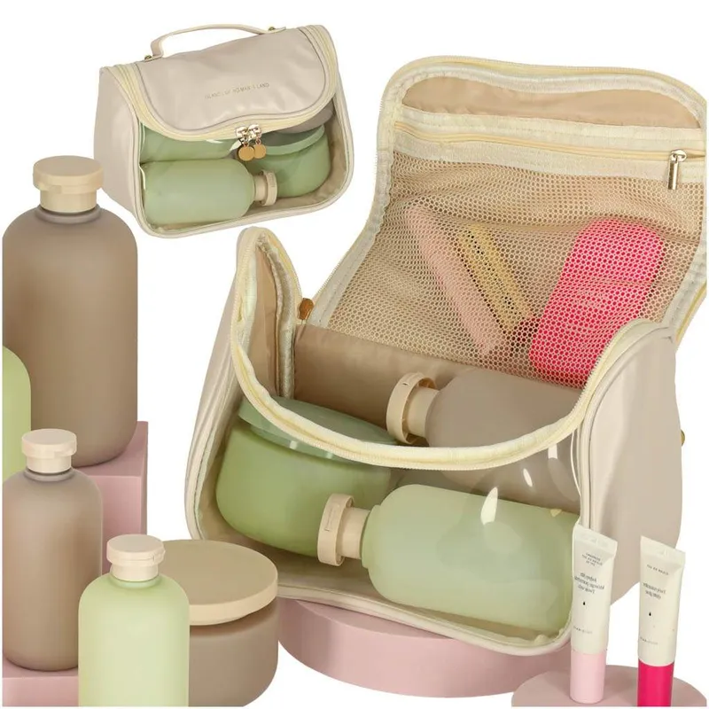 Kosmetisk researrangör trunk beige