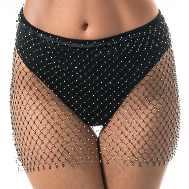 Kjol i Mesh med Stenar – One size