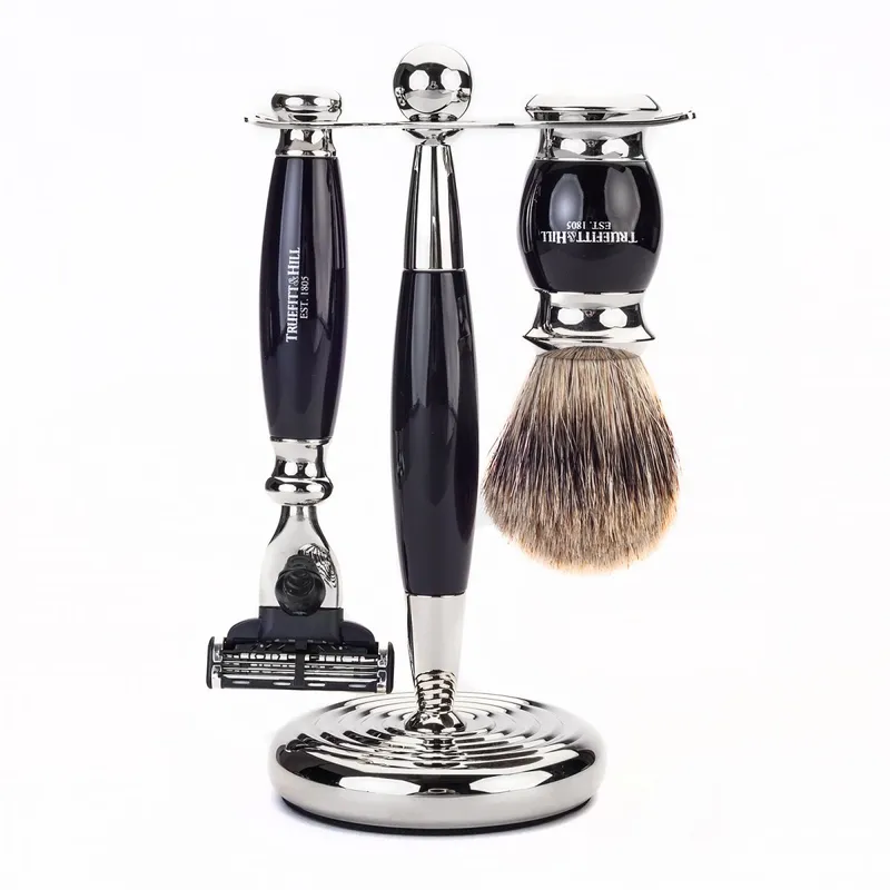 Truefitt & Hill Edwardian Shaving Set – Ebony – Gillette Mach3