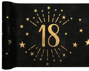Bordslöpare 18 Svart/Guld