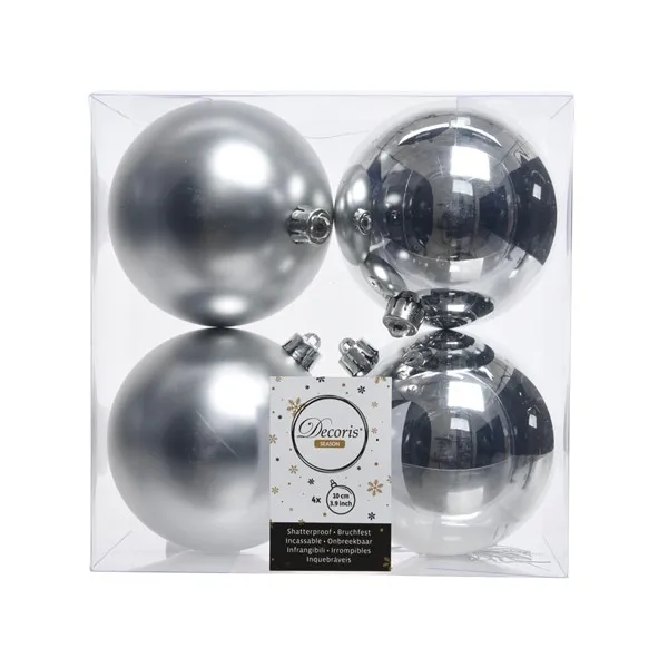 Julkula 10cm Silver 4-pack