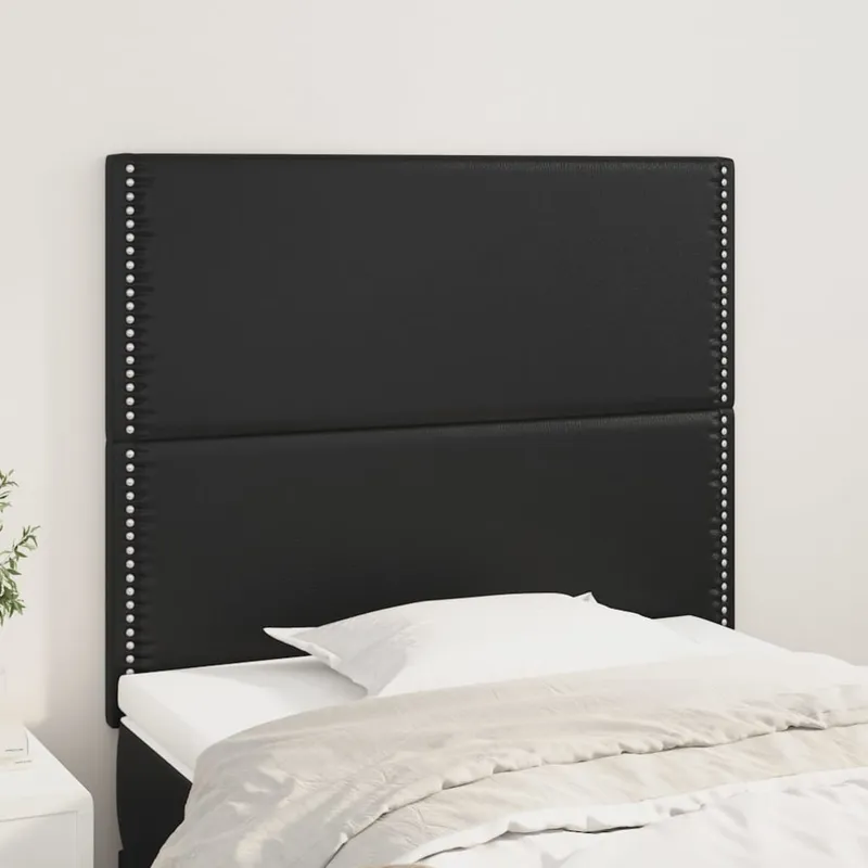 vidaXL Huvudgavel svart 100x5x118/128 cm konstläder (#1409)