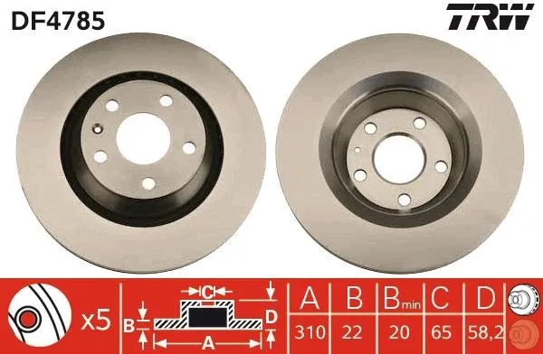 Bromsskiva TRW DF4785