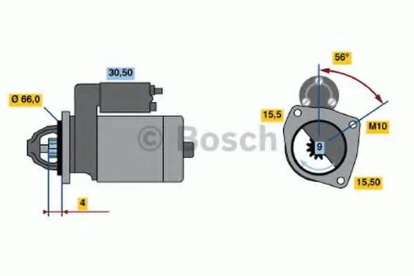 Startmotor BOSCH 0 986 018 860