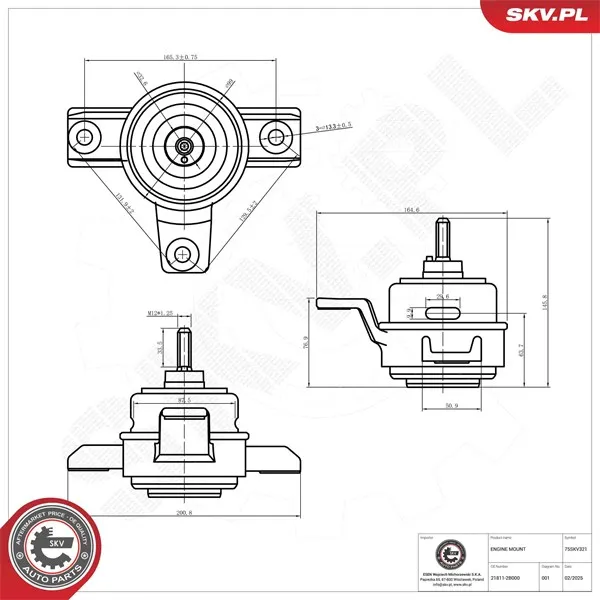 Motorkudde ESEN SKV 75SKV321