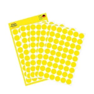 Färgkodningsprick AVERY Ø12mm gul 270/fp