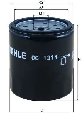 Oljefilter MAHLE OC 1314