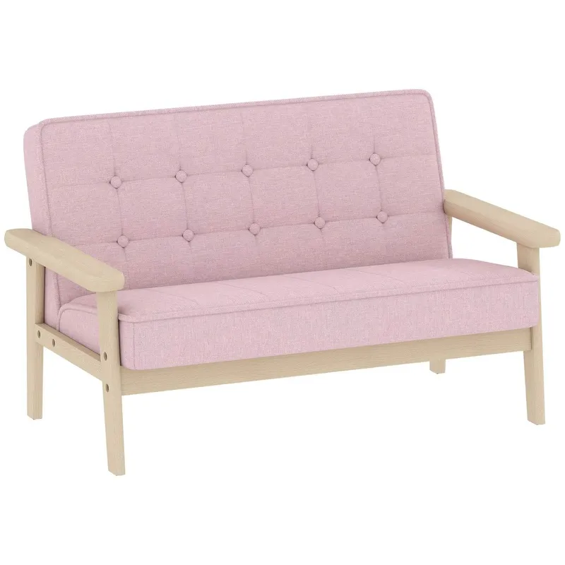 Barnsoffa - sammetslook, stoppad, åldrar 3-15, rosa