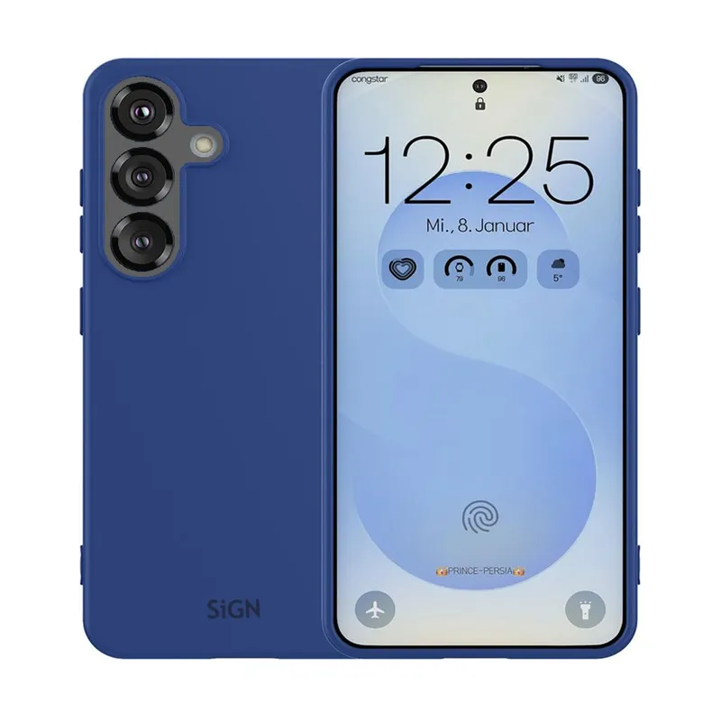 SiGN Liquid Silicone skal till Samsung Galaxy S25 – Blå