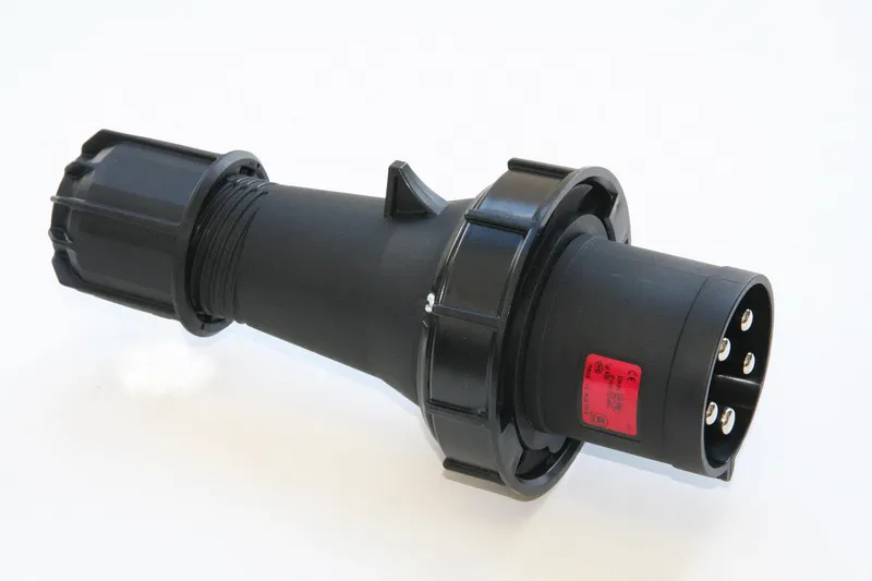 Garo P4125-6 S+B Stickpropp för scen och arena, 125A, 6 h 5-polig, röd