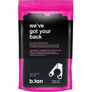 B.Tan, Back, Tanning Applicator, Black, Free Size, 1 Applicator