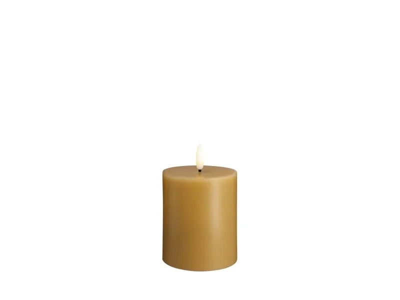 Moods & More LED pillar candle - Honey mustard - 74×100 mm