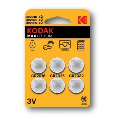 Kodak Max lithium CR2016 / CR2025 / CR2032
