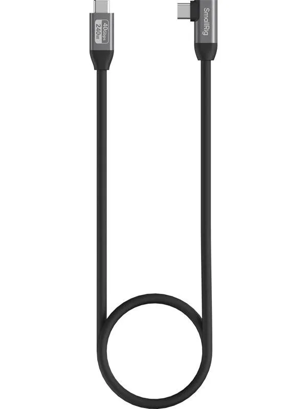 SmallRig 5732 USB-C Data Cable (Straight to Angled) 100cm 40Gbps + 240W + 8K