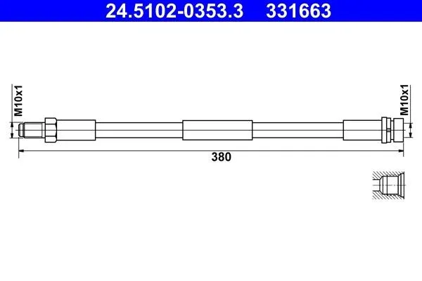 Bromsslang ATE 24.5102-0353.3