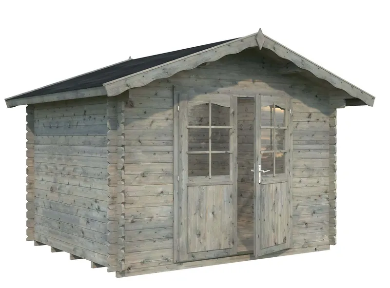 Palmako Vivian Stuga 7,2 m²/inv. 6,9 m², grå impregnerad