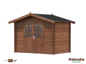 Palmako Valentine Förråd 5 m²/inv. 4,7 m², utan golv brun tryckimpr.
